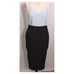 James Perse Knit skirt with ruching at the sides